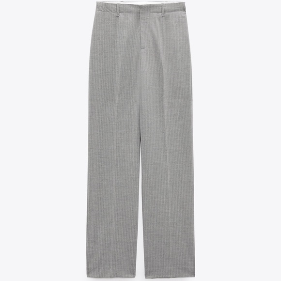 Zara Pants - Zara Light Gray Tailored Trousers